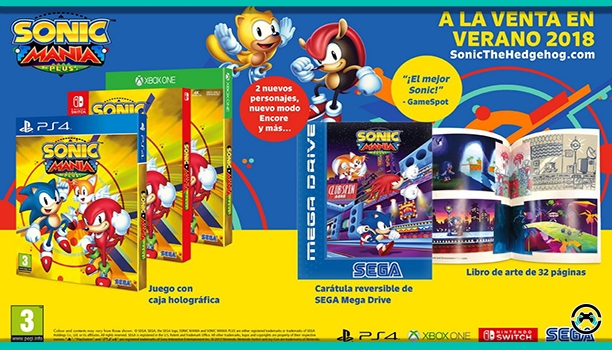 SEGA anuncia Sonic Mania Plus para PS4, Xbox One y Nintendo Switch