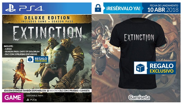 EXTINCTION cuenta con una edición y regalo exclusivos de GAME