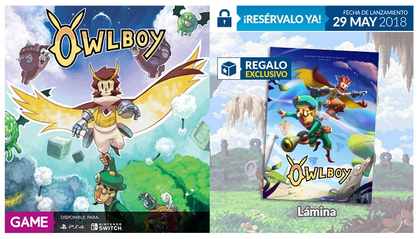 La reserva de Owlboy cuenta con un regalo exclusivo en GAME